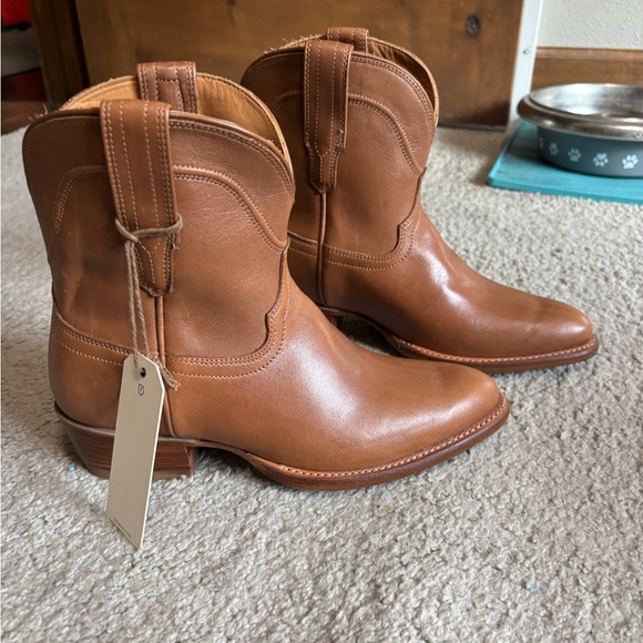 Tecovas The Penny Bootie NWT - Sz 7.5 - Desert Tan Calf - Picture 4 of 16